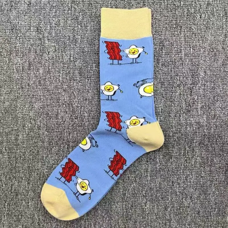 Happyscoks Socks Swedish Trendy Brand Men's Fashionable Versatile Ins Trendy Street Style Colorful Mid-Length Socks