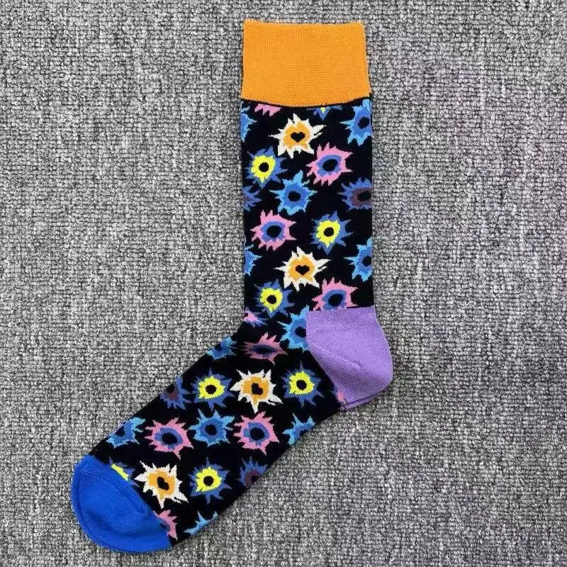 Happyscoks Socks Swedish Trendy Brand Men's Fashionable Versatile Ins Trendy Street Style Colorful Mid-Length Socks