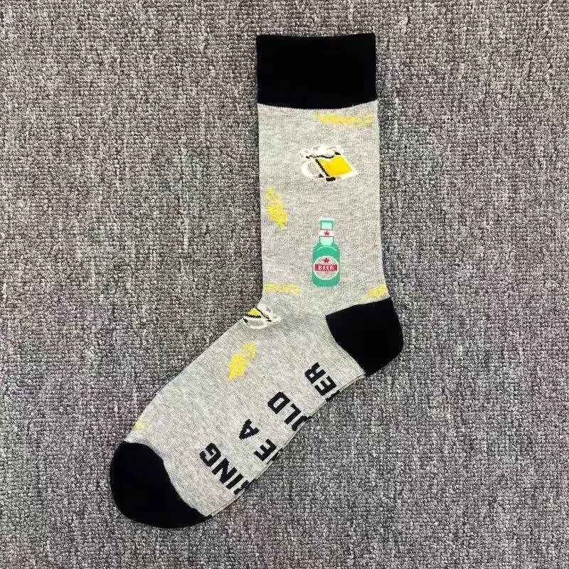 Happyscoks Socks Swedish Trendy Brand Men's Fashionable Versatile Ins Trendy Street Style Colorful Mid-Length Socks
