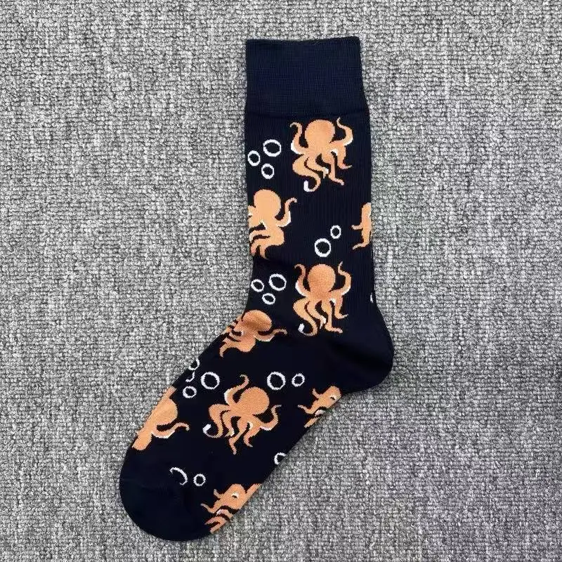 Happyscoks Socks Swedish Trendy Brand Men's Fashionable Versatile Ins Trendy Street Style Colorful Mid-Length Socks