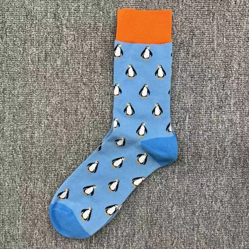 Happyscoks Socks Swedish Trendy Brand Men's Fashionable Versatile Ins Trendy Street Style Colorful Mid-Length Socks