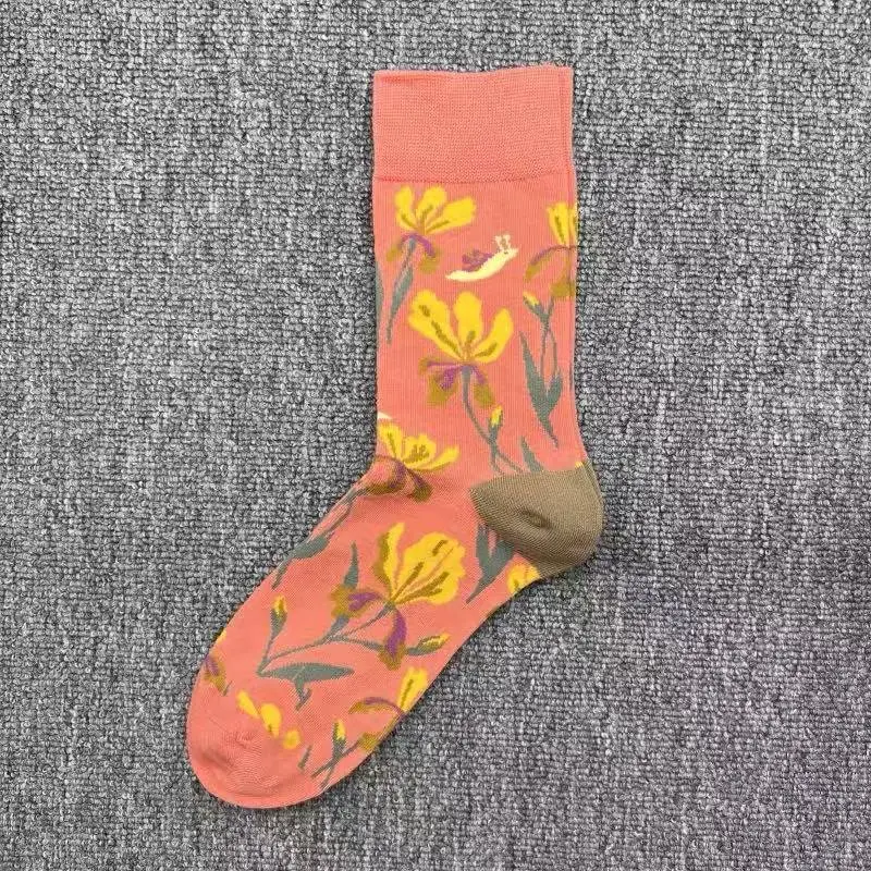 Happyscoks Socks Swedish Trendy Brand Men's Fashionable Versatile Ins Trendy Street Style Colorful Mid-Length Socks