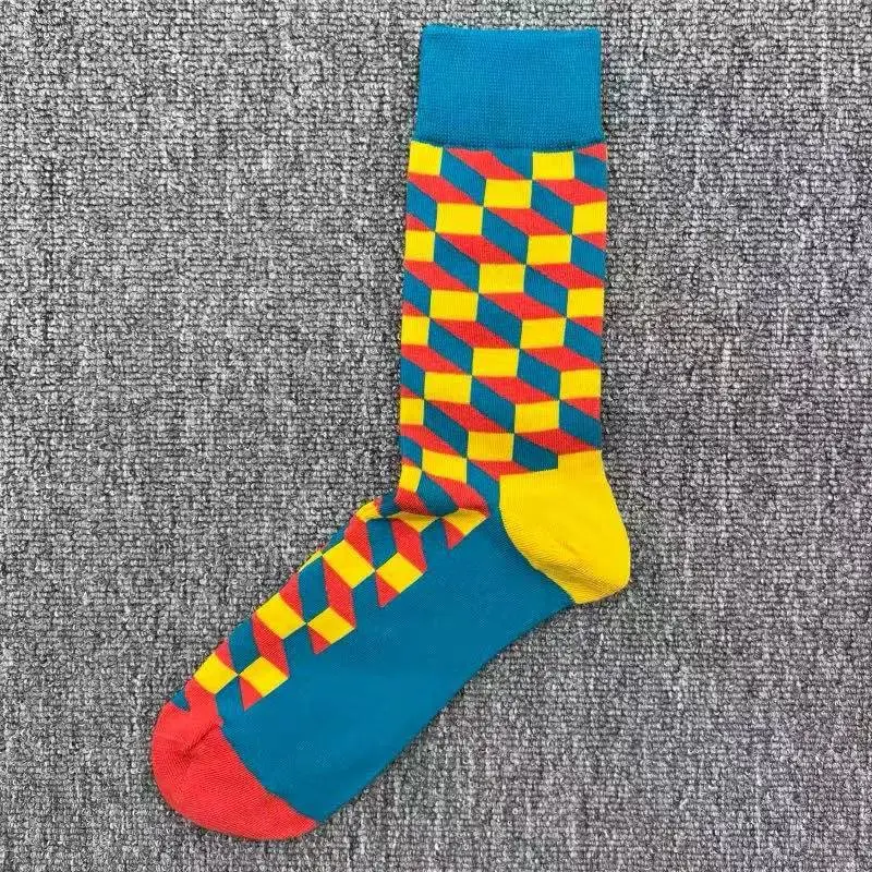 Happyscoks Socks Swedish Trendy Brand Men's Fashionable Versatile Ins Trendy Street Style Colorful Mid-Length Socks