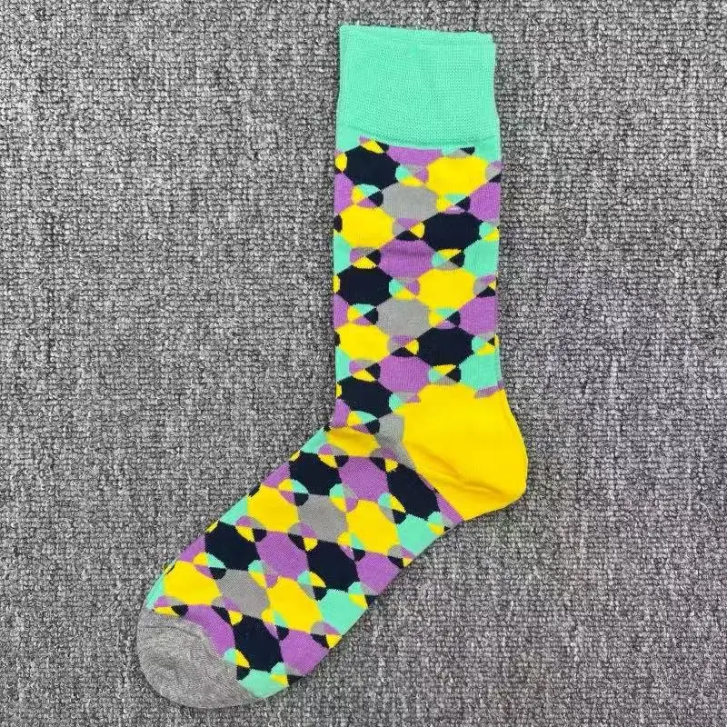 Happyscoks Socks Swedish Trendy Brand Men's Fashionable Versatile Ins Trendy Street Style Colorful Mid-Length Socks