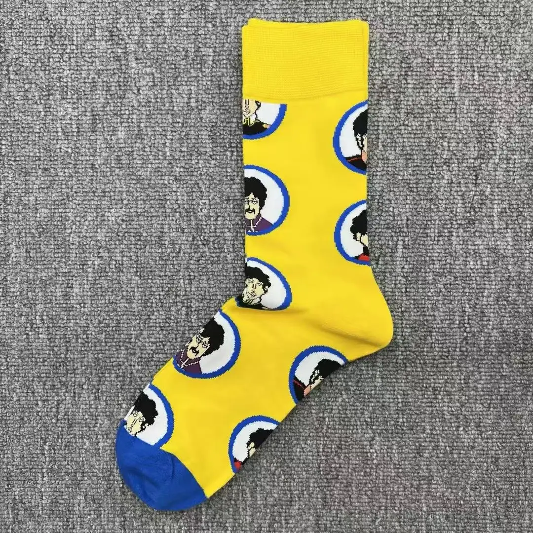 Happyscoks Socks Swedish Trendy Brand Men's Fashionable Versatile Ins Trendy Street Style Colorful Mid-Length Socks