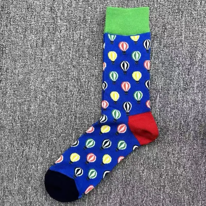 Happyscoks Socks Swedish Trendy Brand Men's Fashionable Versatile Ins Trendy Street Style Colorful Mid-Length Socks