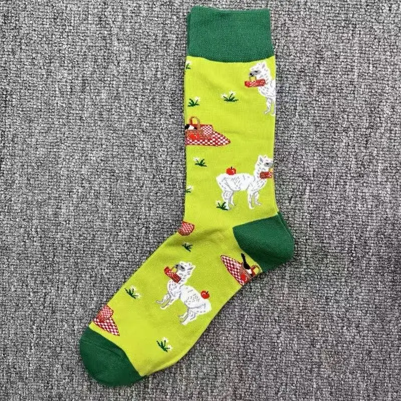 Happyscoks Socks Swedish Trendy Brand Men's Fashionable Versatile Ins Trendy Street Style Colorful Mid-Length Socks