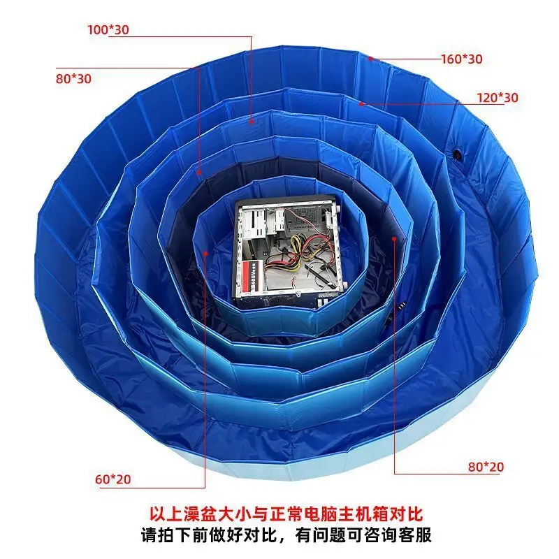 Swimming Pool Dormitory Small Ground Bathroom Shower Water Tray Foldable Pool Rectangular Inflatable Pool for Children — feature 2