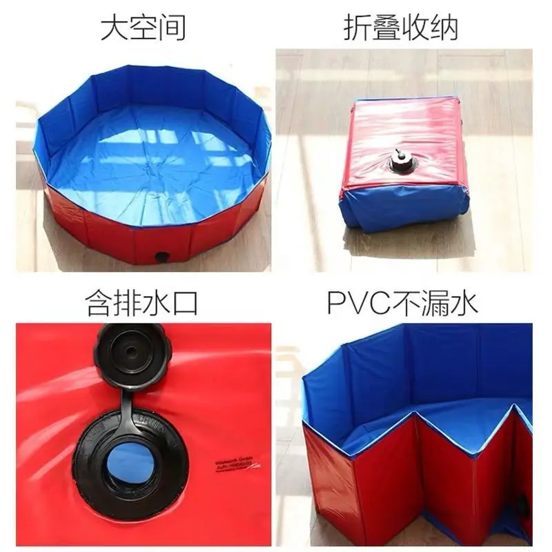 Swimming Pool Dormitory Small Ground Bathroom Shower Water Tray Foldable Pool Rectangular Inflatable Pool for Children — feature 8