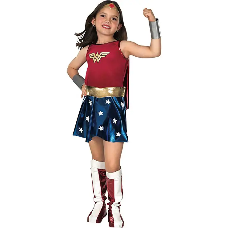 Cross-Border Girls' Halloween Hero Cosplay Costumes Batman Wonder Woman Spider-Man Costumes Spider-Man Clothes — feature 5