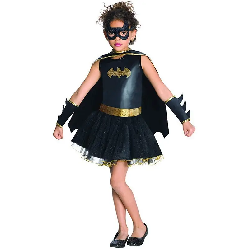 Cross-Border Girls' Halloween Hero Cosplay Costumes Batman Wonder Woman Spider-Man Costumes Spider-Man Clothes