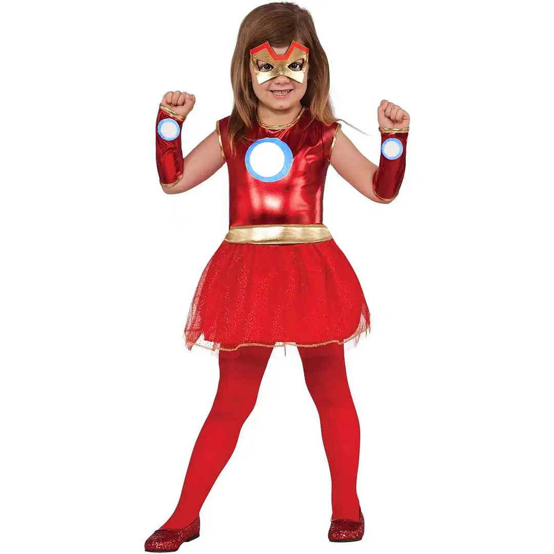 Cross-Border Girls' Halloween Hero Cosplay Costumes Batman Wonder Woman Spider-Man Costumes Spider-Man Clothes