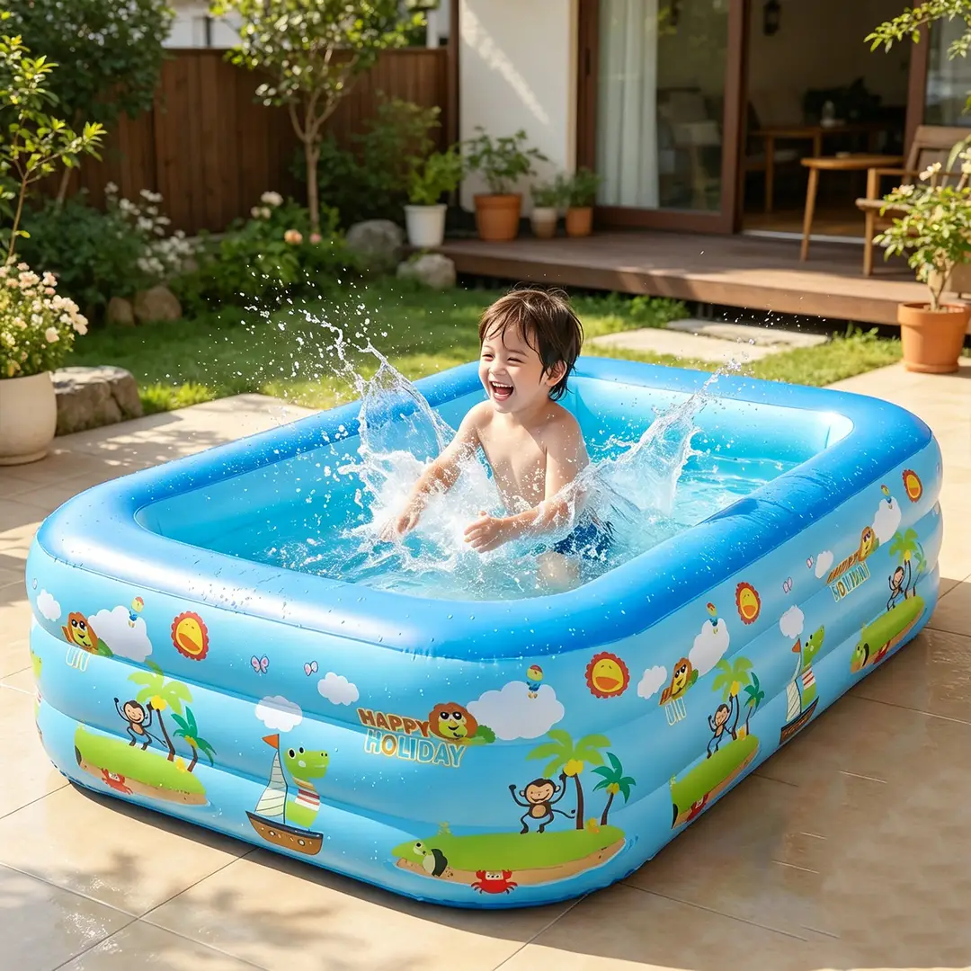 Inflatable Swimming Pool for Babies and Children, Indoor Swimming Pool, Large Foldable Swimming Pool for Home Use, Outdoor Play Pool