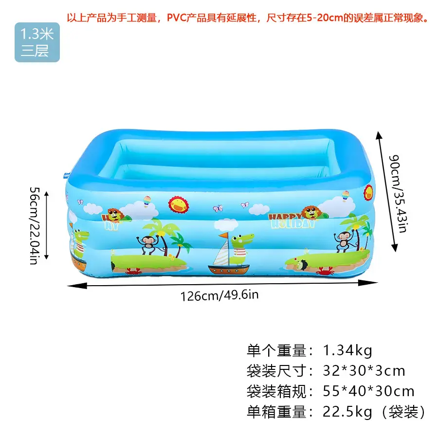 Inflatable Swimming Pool, Children's Home Swimming Airbag, Foldable Bathtub for Adults and Children, Large Outdoor Water Pool for Adults