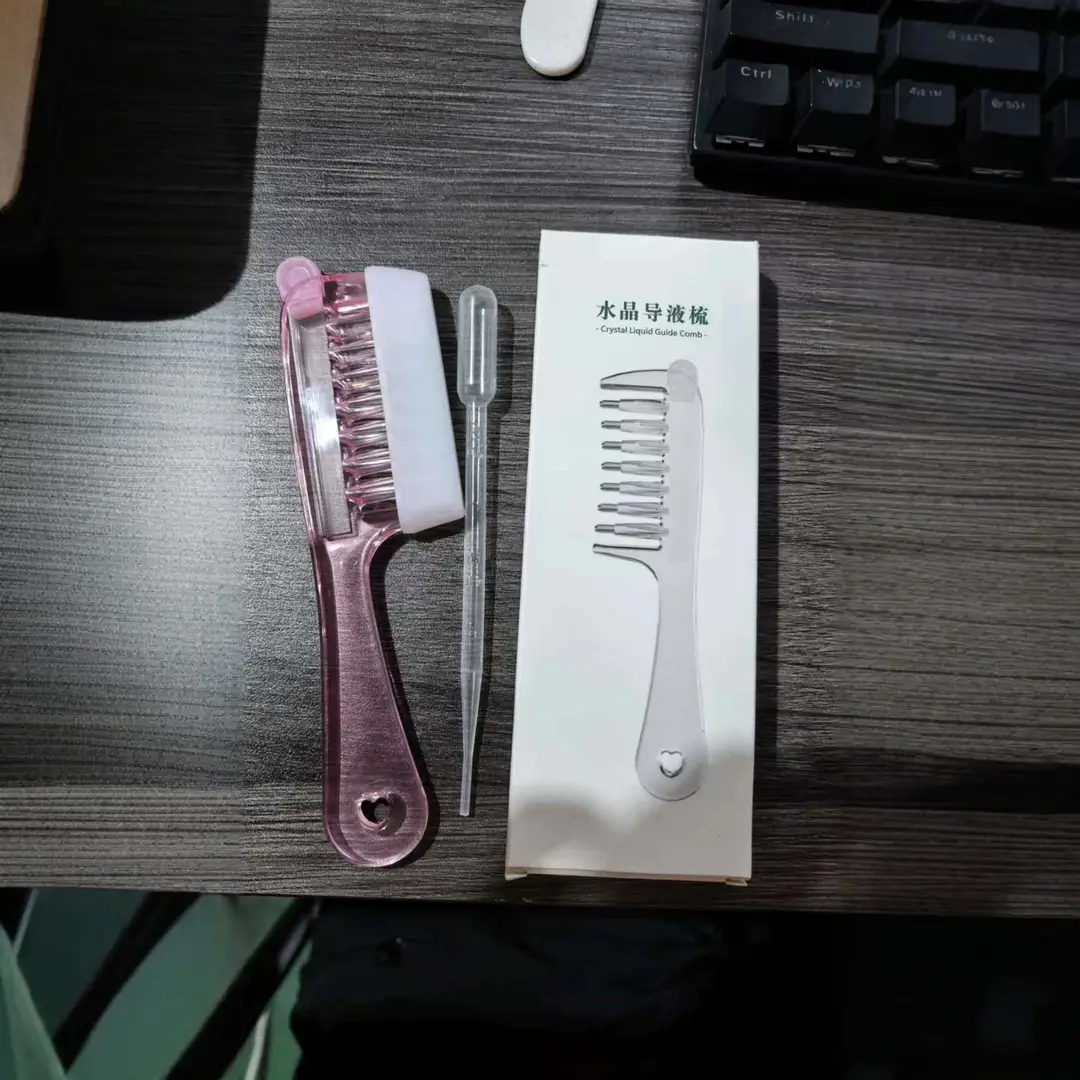 [in Stock] Transparent Liquid Dispensing Comb with Roller Balls, Hair Growth and Care Liquid Comb, Home Use Scalp Massage Comb - Image 12