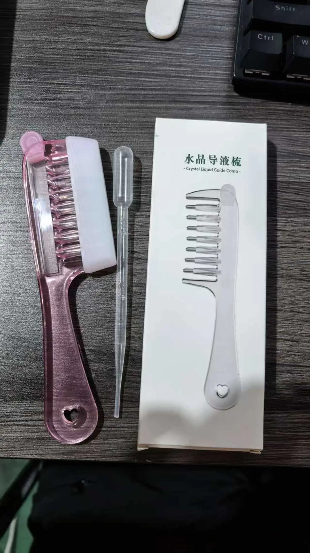 [in Stock] Transparent Liquid Dispensing Comb with Roller Balls, Hair Growth and Care Liquid Comb, Home Use Scalp Massage Comb - Image 6