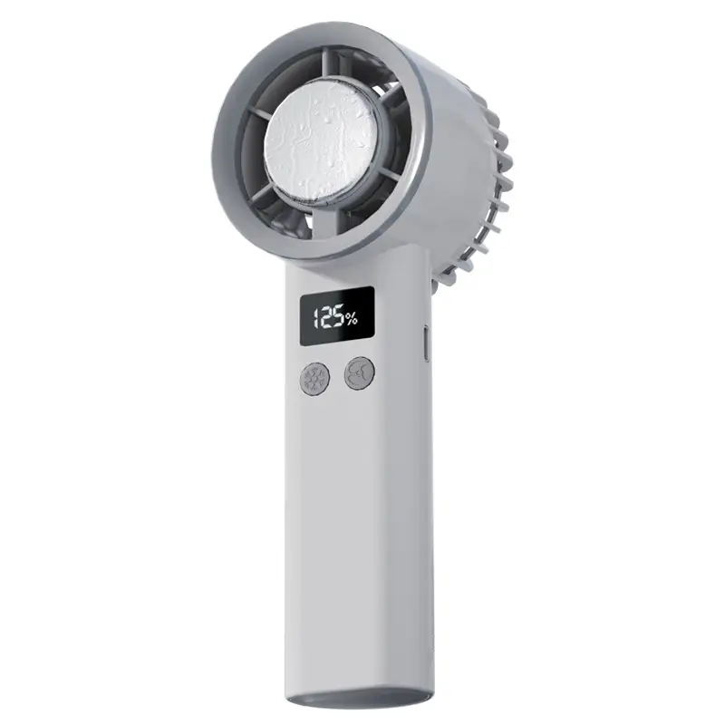 Ice-Cooling Fan, Semiconductor Portable Mini Handheld Fan, Rechargeable, Long-Lasting, Quiet Outdoor Fan