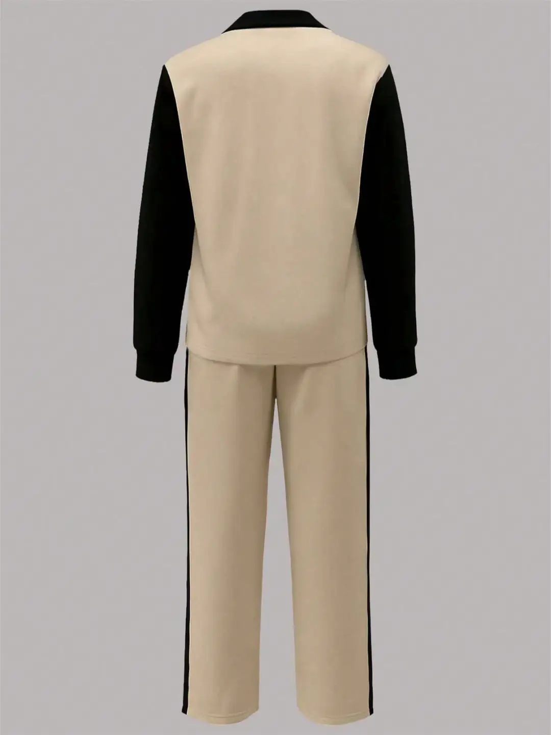 Amazon's best-selling spring and autumn item: simple collared loose top paired with wide-leg pants, women's fashion set — feature 8