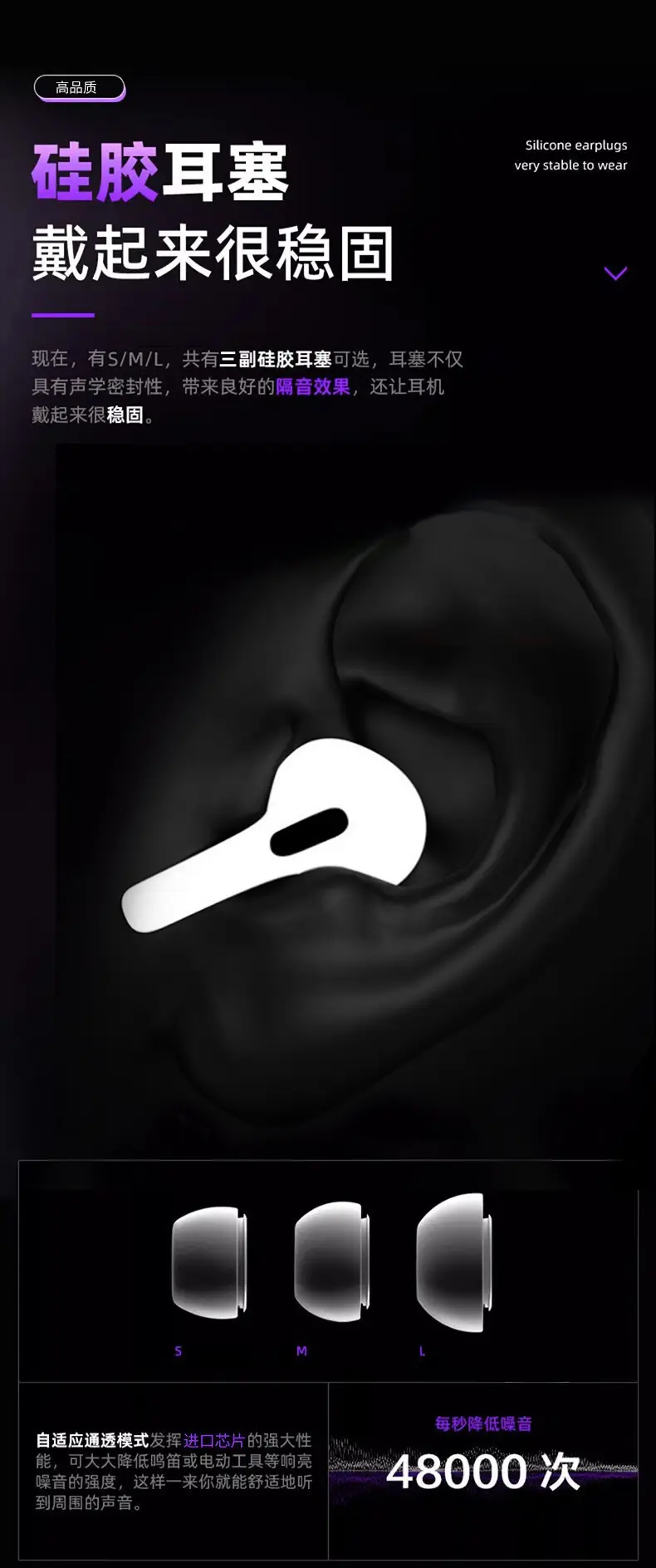Huaqiangbei Is Suitable for Apple AirPods Pro2 Wireless Bluetooth Earphones 2Nd Generation iPhone Mobile Phone Translation Earphones — feature 6