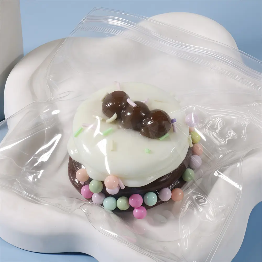Crystal Bun Popular Cartoon Smiley Face Stress-Relief Fruit Pulp Glitter Ball Steamer Color Box Realistic Bun Squishy Toy