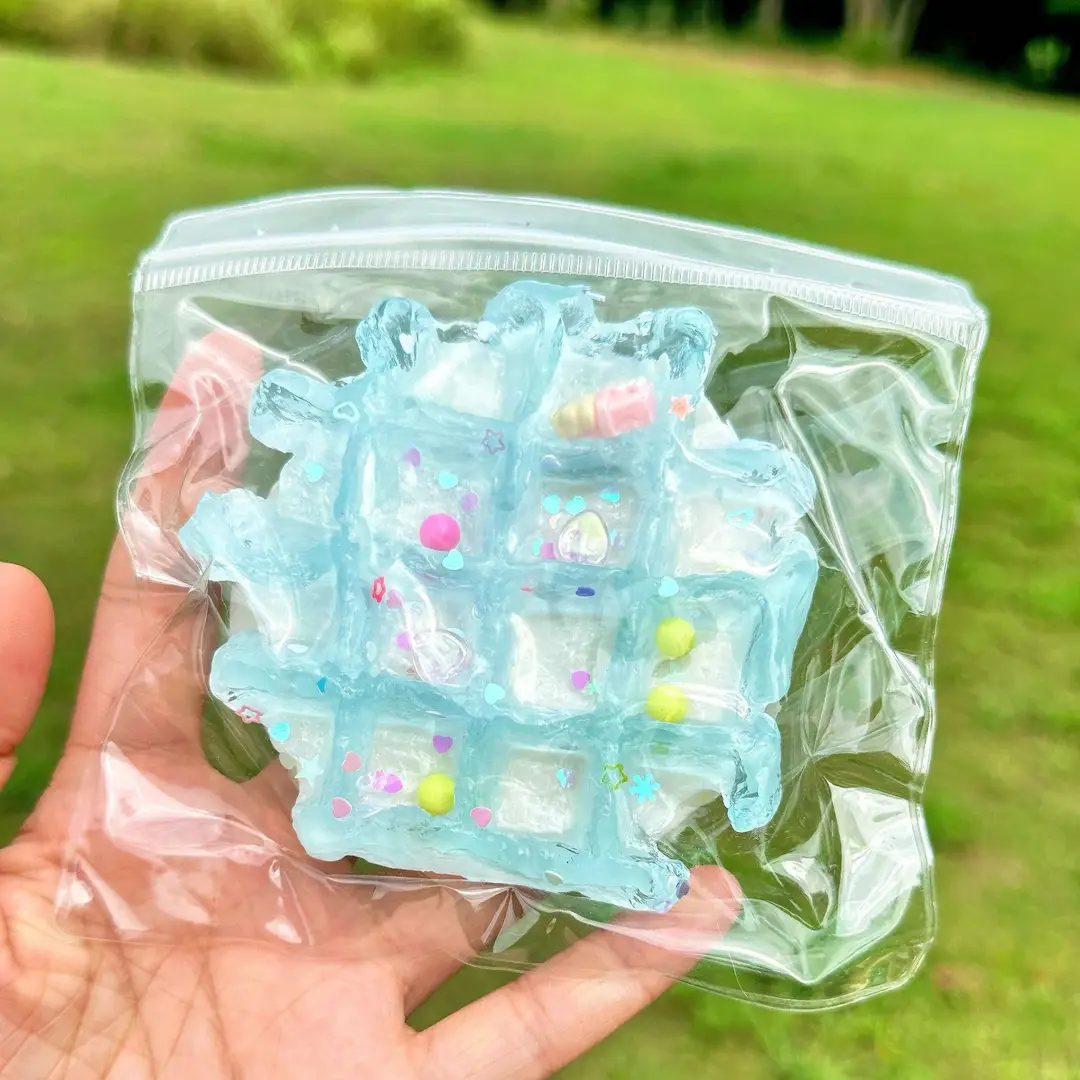 Crystal Bun Popular Cartoon Smiley Face Stress-Relief Fruit Pulp Glitter Ball Steamer Color Box Realistic Bun Squishy Toy