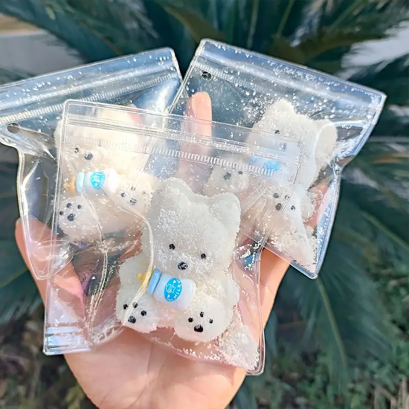 Crystal Bun Popular Cartoon Smiley Face Stress-Relief Fruit Pulp Glitter Ball Steamer Color Box Realistic Bun Squishy Toy
