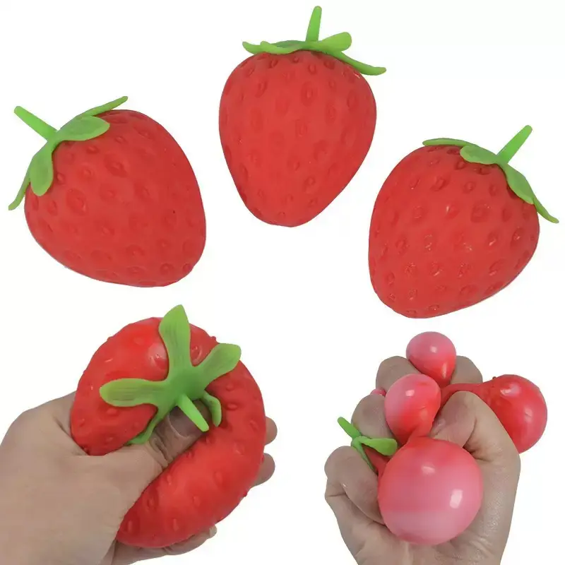 Crystal Bun Popular Cartoon Smiley Face Stress-Relief Fruit Pulp Glitter Ball Steamer Color Box Realistic Bun Squishy Toy