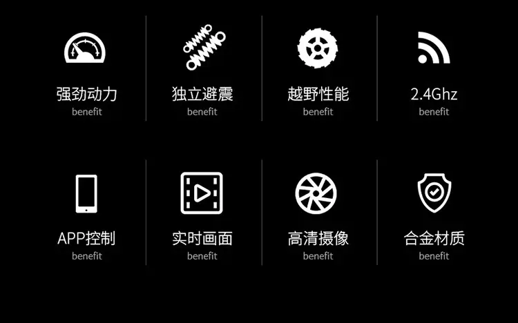Cross-Border Hot-Selling Rc Remote Control Car with Camera, Alloy High-Speed Off-Road Climbing Car, Wifi Video Recording Children's Toy Car — feature 3