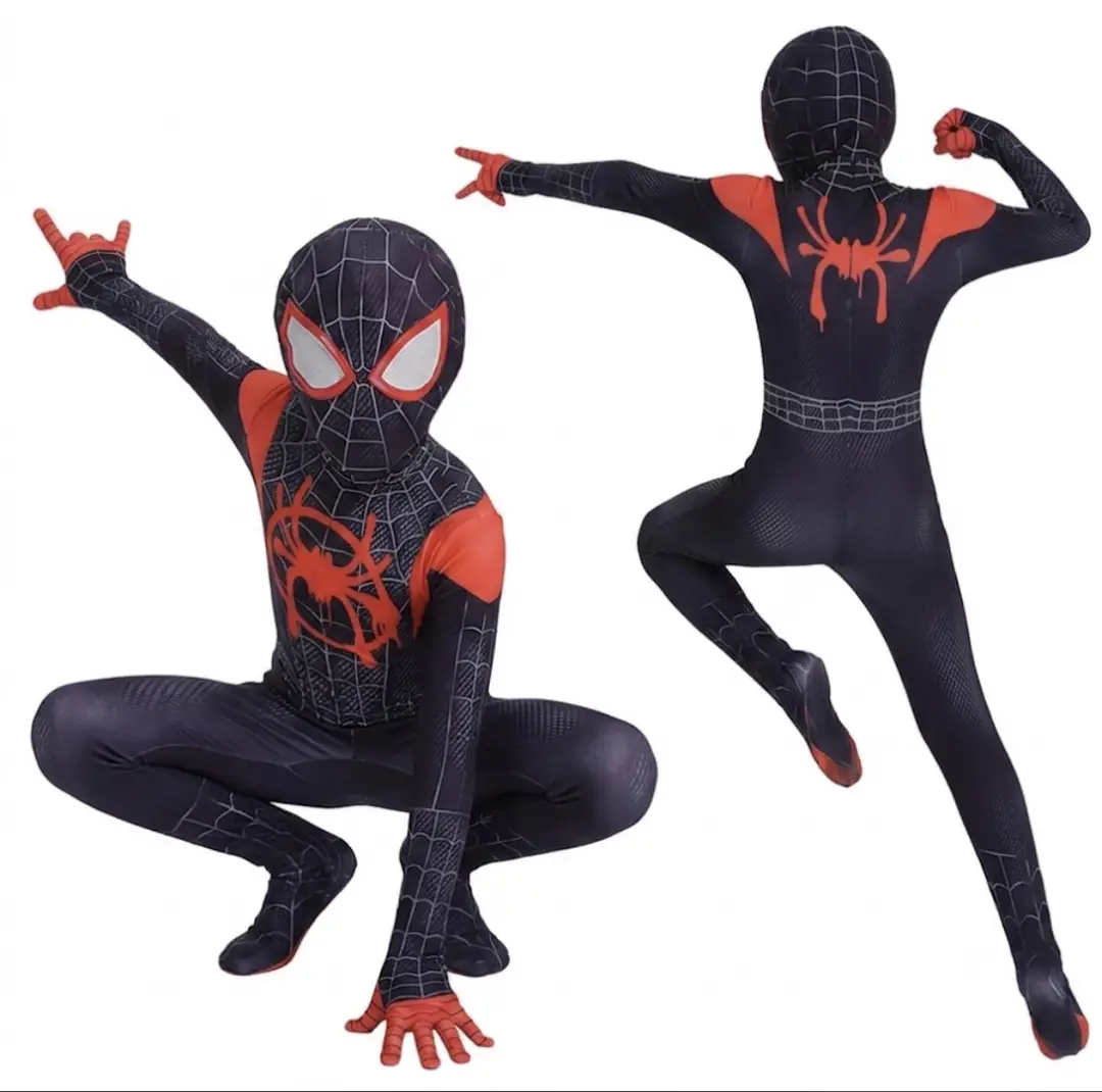 Spider-Man One-Piece Bodysuit Raimi: Into the Spider-Verse Adult Cosplay Costume Cross-Border Halloween Children's Miles — feature 23