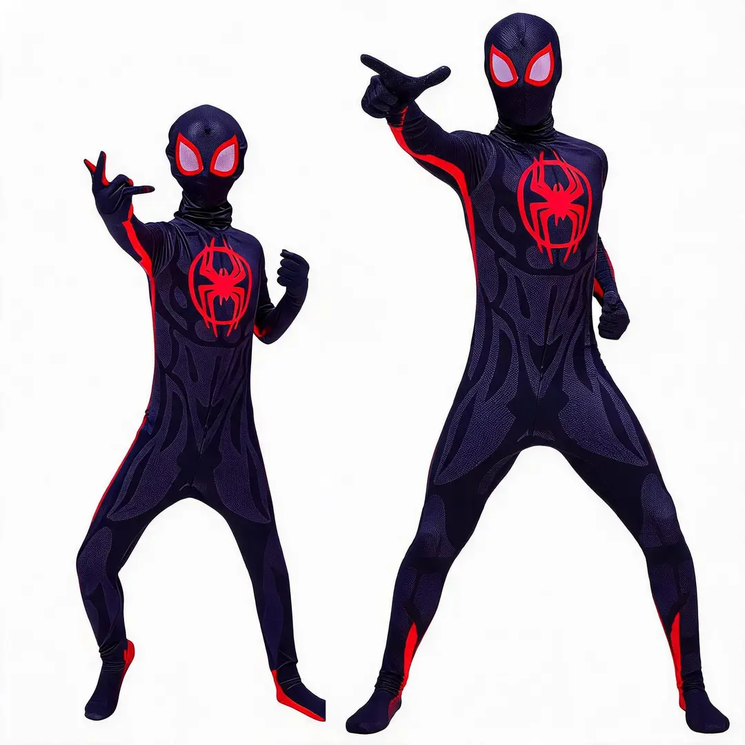 Spider-Man One-Piece Bodysuit Raimi: Into the Spider-Verse Adult Cosplay Costume Cross-Border Halloween Children's Miles