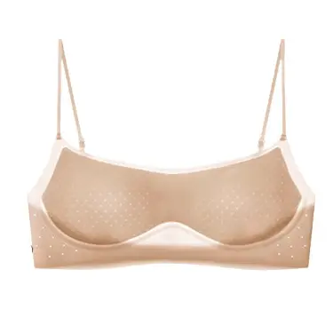 Invisible Seamless Foundation Liquid, Low-Neck Underwear, Thin Large U-Shaped Beautiful Back, Multi-Wear Style, Thin Shoulder Straps, Fixed Cup, Anti-Exposure Bra