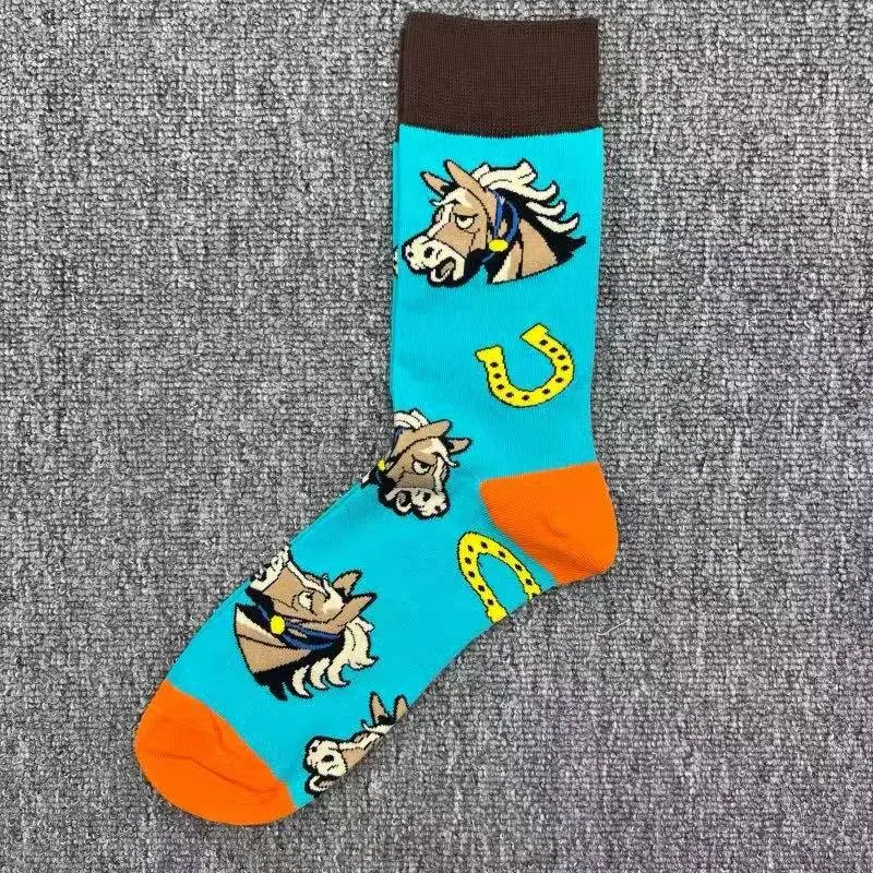 Happysocks Socks Men's Trendy Swedish Brand Mid-Calf Socks Fruit Cartoon Animal Large Size Colorful Socks — feature 5