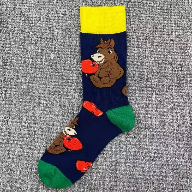 Happysocks Socks Men's Trendy Swedish Brand Mid-Calf Socks Fruit Cartoon Animal Large Size Colorful Socks — feature 7