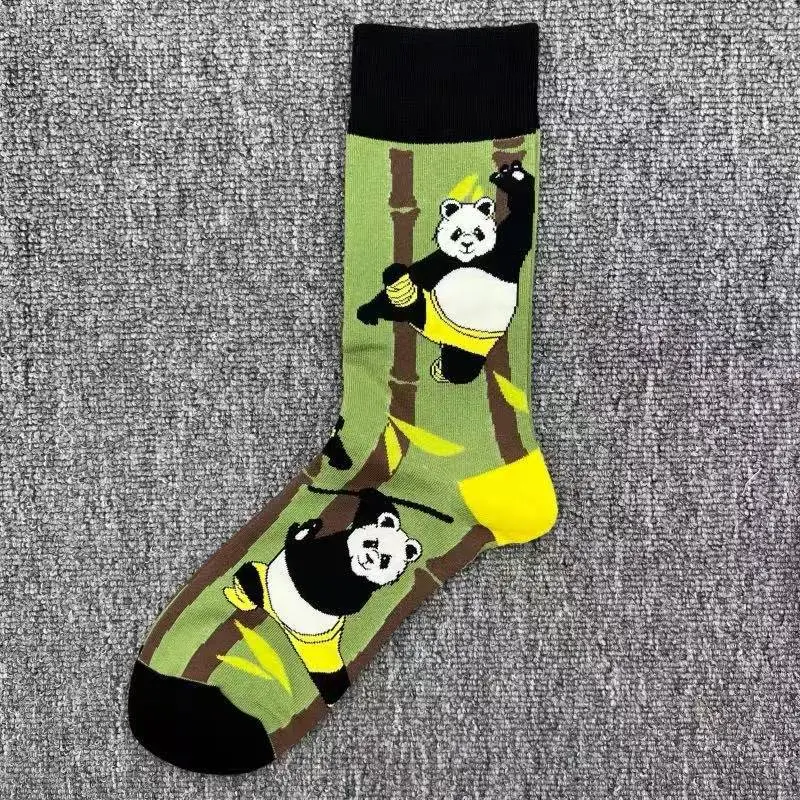 Happysocks Socks Men's Trendy Swedish Brand Mid-Calf Socks Fruit Cartoon Animal Large Size Colorful Socks