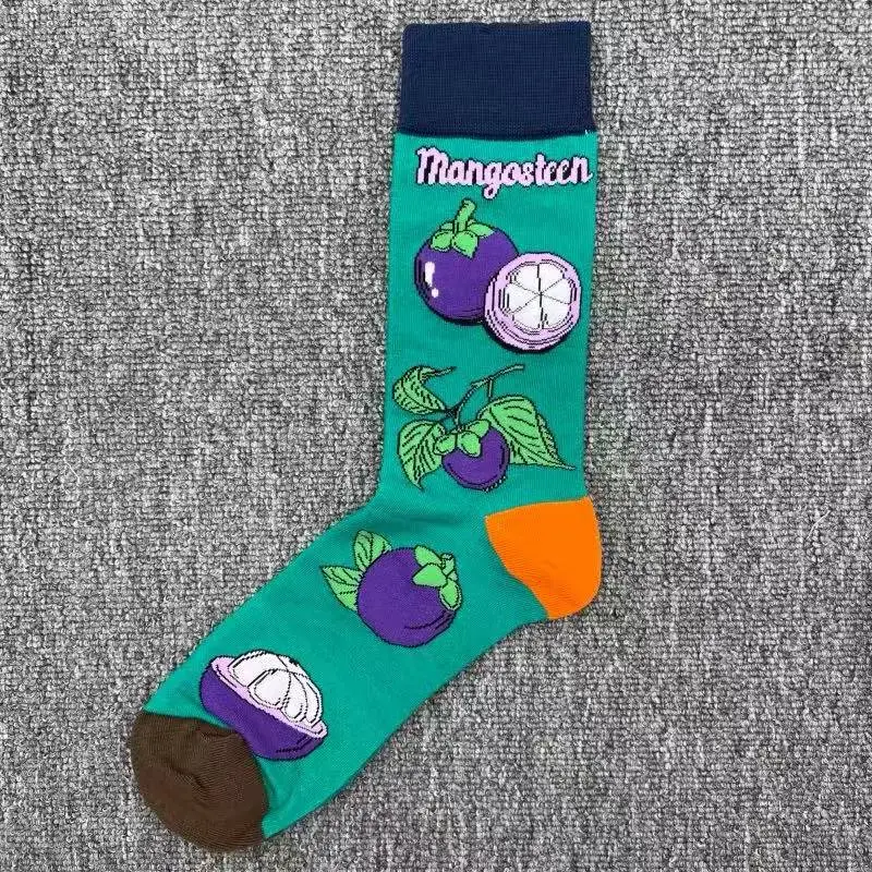 Happysocks Socks Men's Trendy Swedish Brand Mid-Calf Socks Fruit Cartoon Animal Large Size Colorful Socks