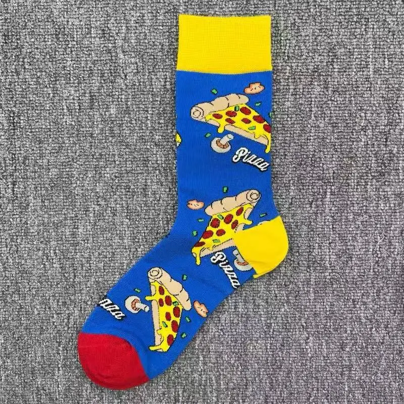 Happysocks Socks Men's Trendy Swedish Brand Mid-Calf Socks Fruit Cartoon Animal Large Size Colorful Socks
