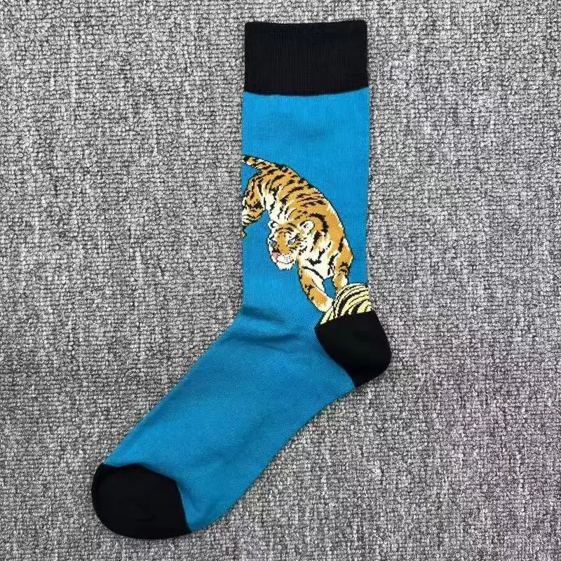Happysocks Socks Men's Trendy Swedish Brand Mid-Calf Socks Fruit Cartoon Animal Large Size Colorful Socks