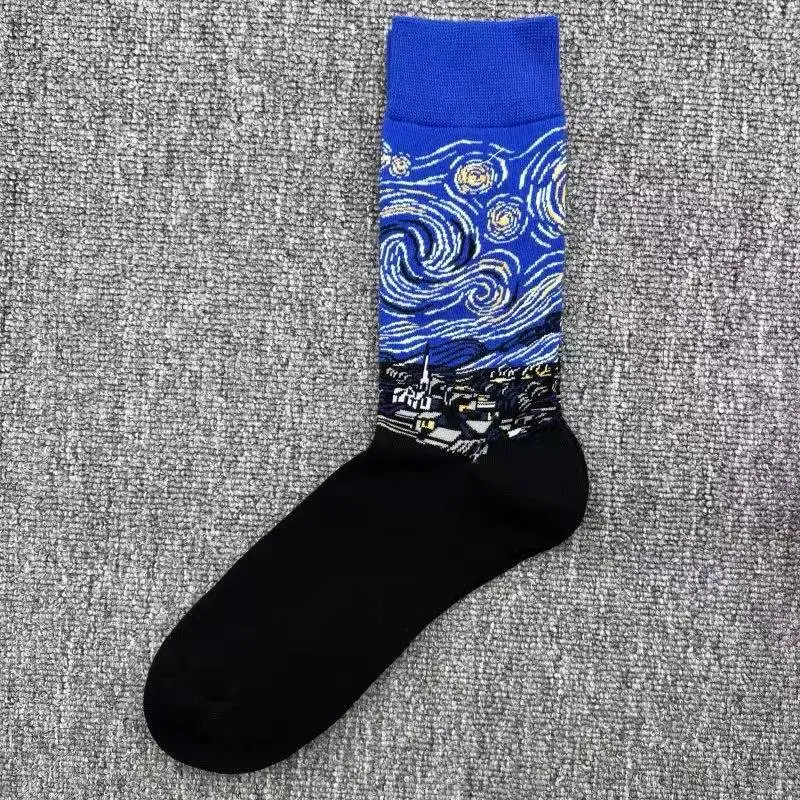 Happysocks Socks Men's Trendy Swedish Brand Mid-Calf Socks Fruit Cartoon Animal Large Size Colorful Socks