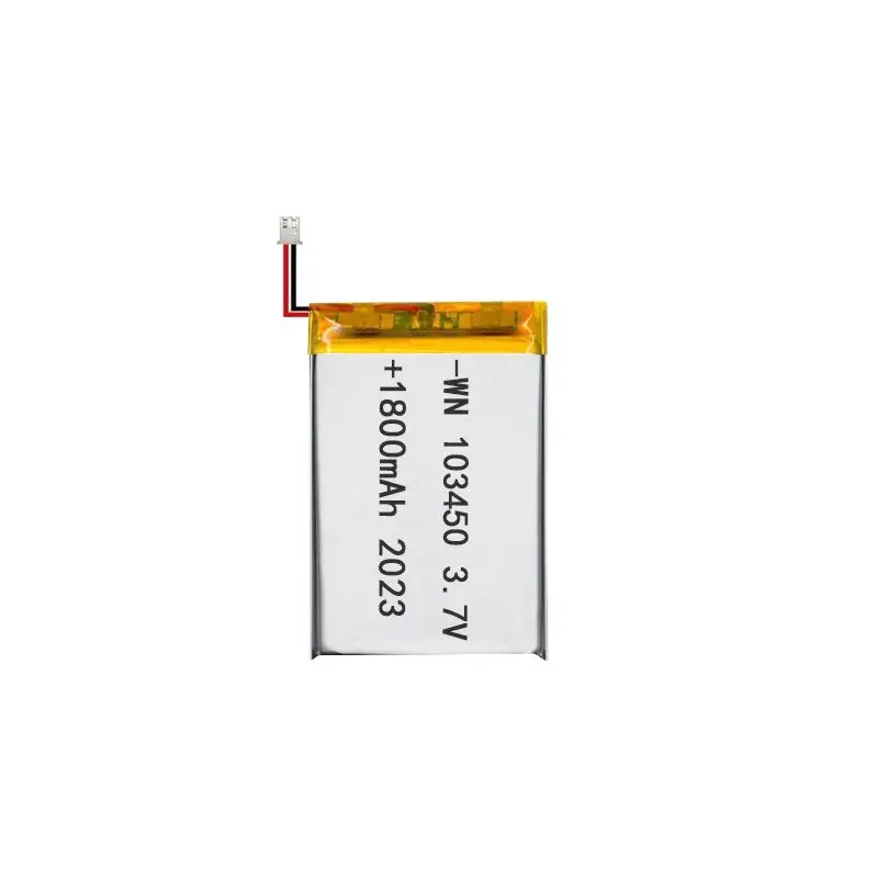 103450 Lithium Polymer Battery 3.7V with Two Options: 2000Mah and 1800Mah, Large Capacity Battery Factory