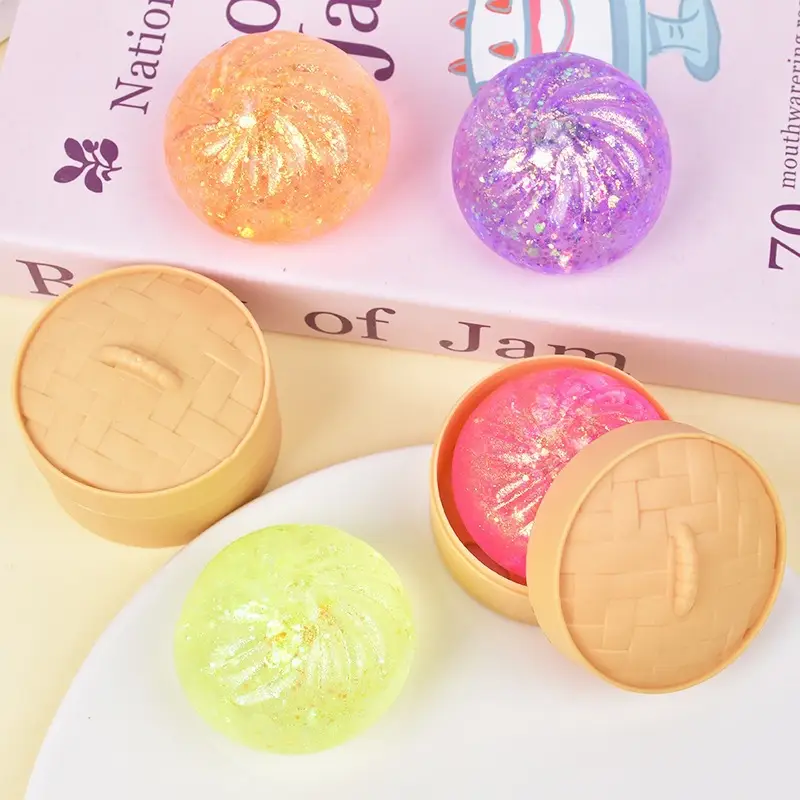 Cross-Border Stress-Relief Toy: Golden Powder Smiley Face Bun, Squishy Slow-Rebound Stress-Relief Toy, Amazon Export Hot-Selling Xiaolongbao — feature 10