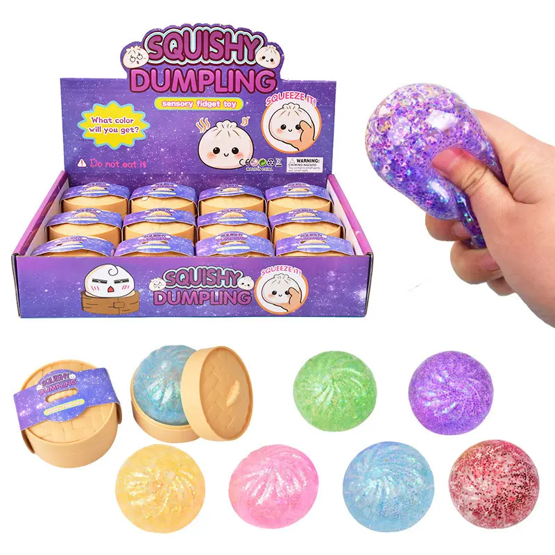 Cross-Border Stress-Relief Toy: Golden Powder Smiley Face Bun, Squishy Slow-Rebound Stress-Relief Toy, Amazon Export Hot-Selling Xiaolongbao — feature 13