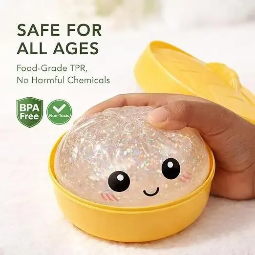 Cross-Border Stress-Relief Toy: Golden Powder Smiley Face Bun, Squishy Slow-Rebound Stress-Relief Toy, Amazon Export Hot-Selling Xiaolongbao — feature 4