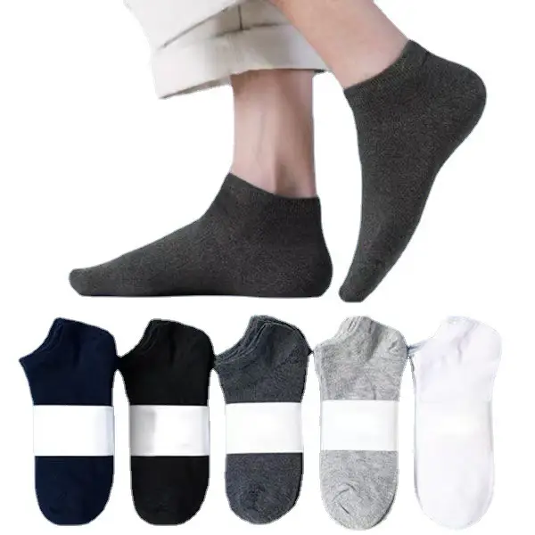 Dropshipping Men's and Women's Summer Anti-Odor and Sweat-Absorbent Socks, Black and Gray Thin Men's Cotton Socks
