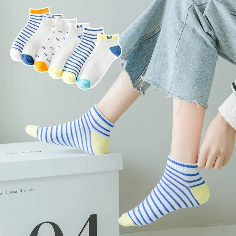 Dropshipping Men's and Women's Summer Anti-Odor and Sweat-Absorbent Socks, Black and Gray Thin Men's Cotton Socks