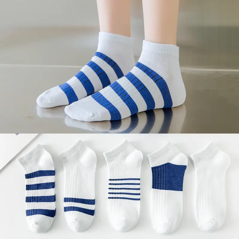 Dropshipping Men's and Women's Summer Anti-Odor and Sweat-Absorbent Socks, Black and Gray Thin Men's Cotton Socks