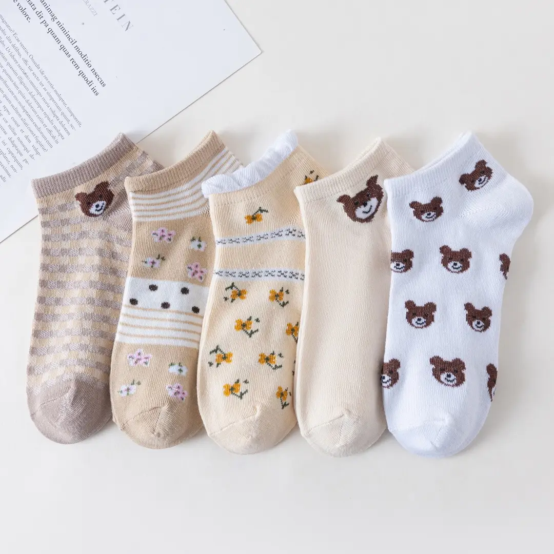 Dropshipping Men's and Women's Summer Anti-Odor and Sweat-Absorbent Socks, Black and Gray Thin Men's Cotton Socks