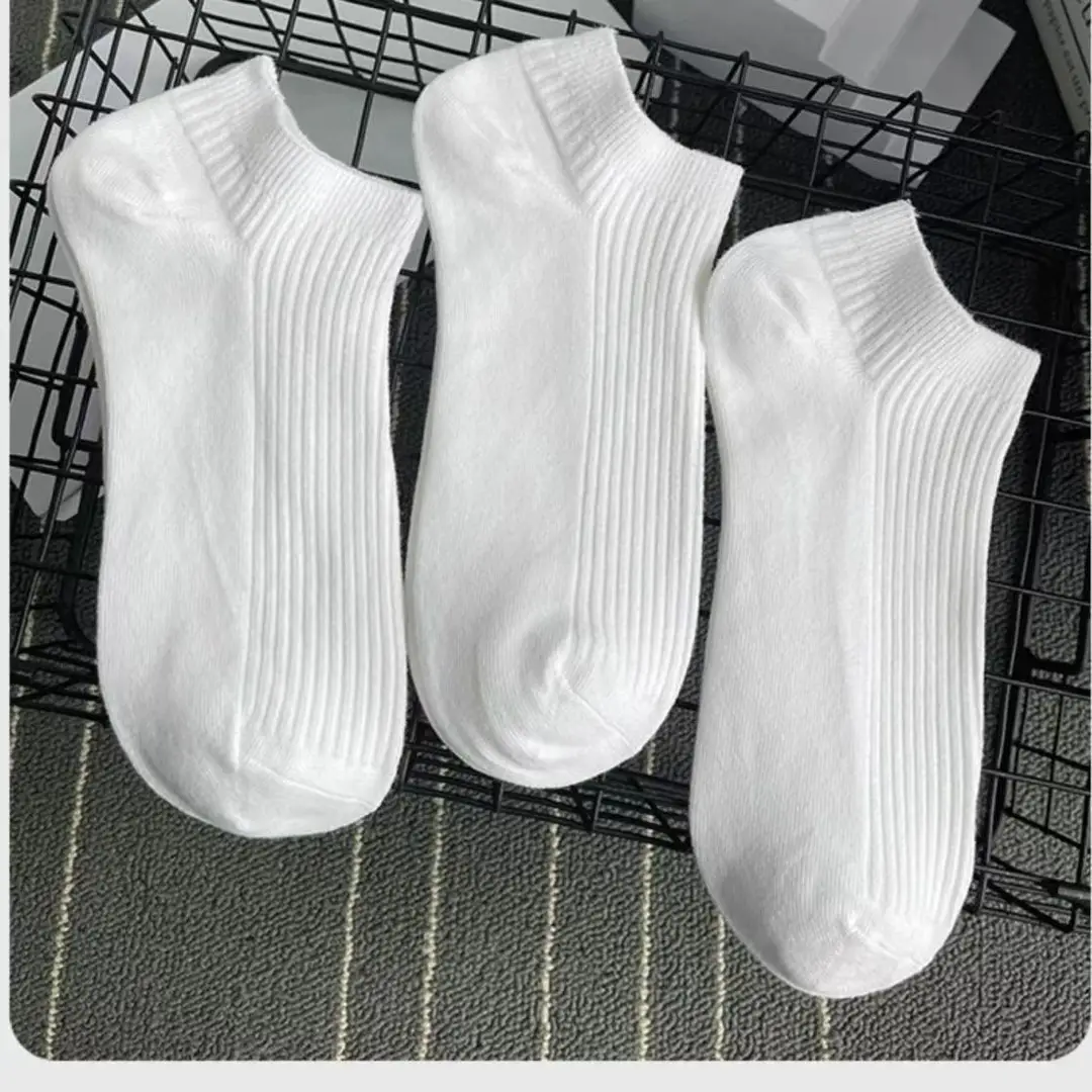 Dropshipping Men's and Women's Summer Anti-Odor and Sweat-Absorbent Socks, Black and Gray Thin Men's Cotton Socks