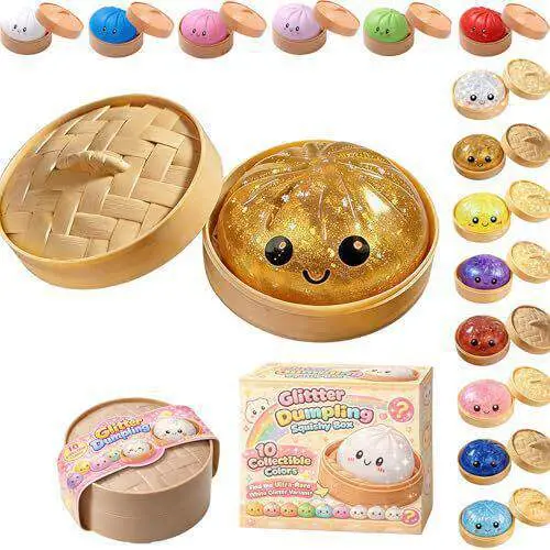 Simulated Barbecue Pork Bun Stress Relief Toy, Big Bun with Gold Thread Laser Effect, Slow Rebound Fake Food Toy — feature 10