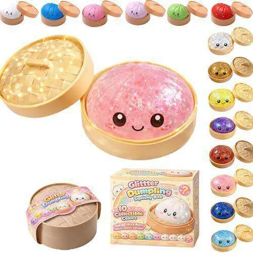 Simulated Barbecue Pork Bun Stress Relief Toy, Big Bun with Gold Thread Laser Effect, Slow Rebound Fake Food Toy — feature 11