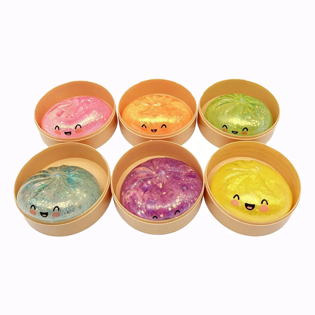 Simulated Barbecue Pork Bun Stress Relief Toy, Big Bun with Gold Thread Laser Effect, Slow Rebound Fake Food Toy — feature 8